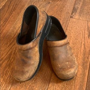 Dansko Brown Leather Nursing Clogs